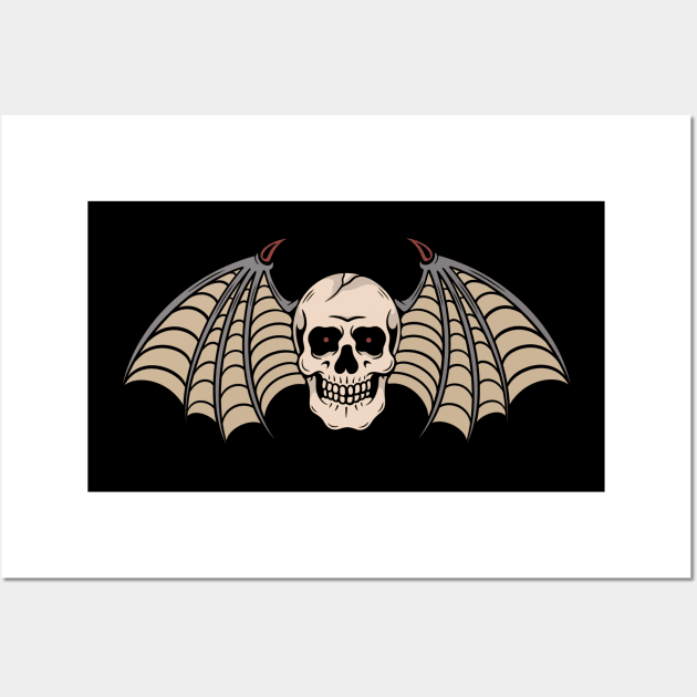 Skull Bat, Skeleton Bat Wall Art by gggraphicdesignnn